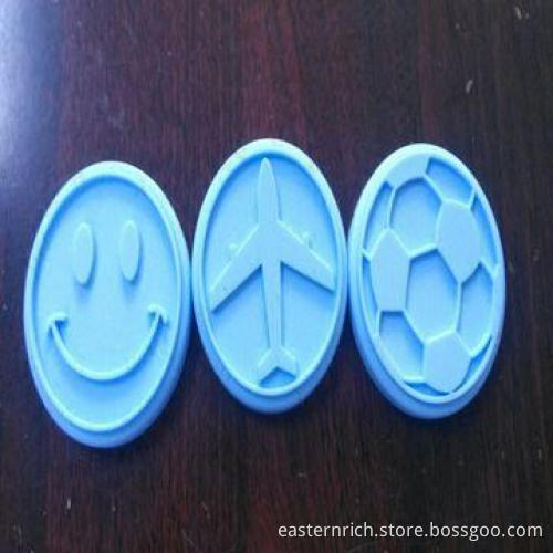 Silicone cookie stamper, 30 kinds of design, wooden handle, Ø7.5 x 10cm
